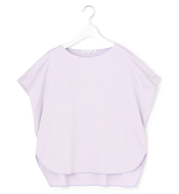 23区「【汗じみ防止/洗える】スムースデザイン フレンチスリーブ Tシャツ」|Tシャツ・カットソー|