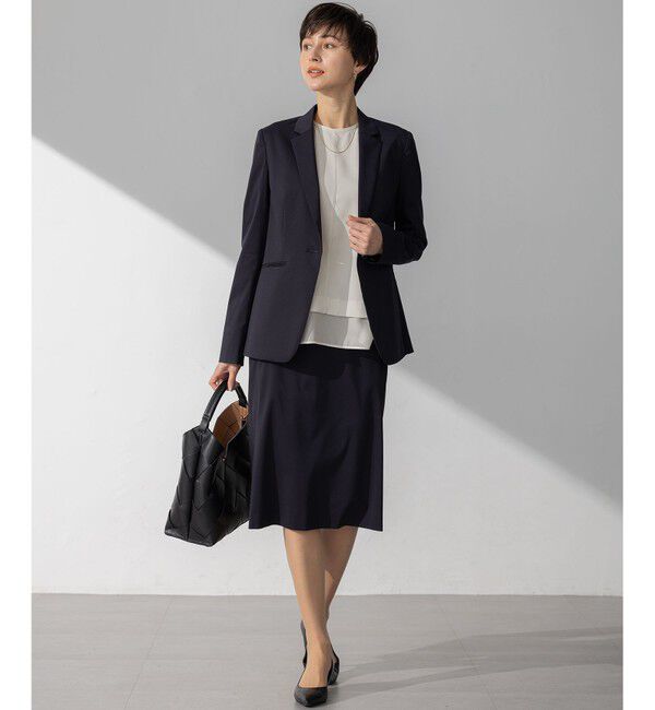 23区「【セットアップ対応/洗える】ストレッチシャンブレー テーラードジャケット」|テーラードジャケット|