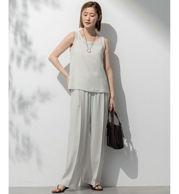 23区「【吸水速乾/UVカット/接触冷感】ストレッチジョーゼット キャミソール」|Tシャツ・カットソー|