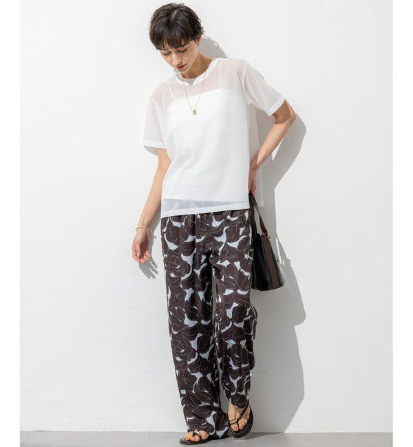 23区「【SLOW/一部店舗限定】シースルートリコット シアー Tシャツ」|Tシャツ・カットソー|