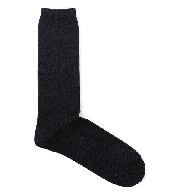 23区「ラメ クルー ソックス」|ソックス|ブラック系