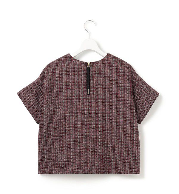 23区「【洗える】ツイーディーカラーミックス ハーフスリーブ ブラウス」|シャツ・ブラウス|