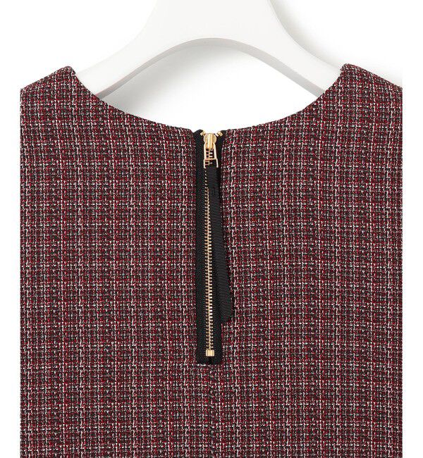 23区「【洗える】ツイーディーカラーミックス ハーフスリーブ ブラウス」|シャツ・ブラウス|