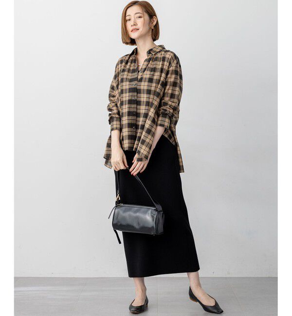 23区「【WEB&一部店舗限定】シアーコットン チェック シャツ」|シャツ・ブラウス|