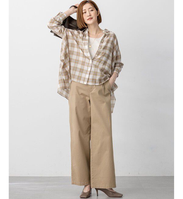 23区「【WEB&一部店舗限定】シアーコットン チェック シャツ」|シャツ・ブラウス|