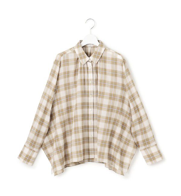 23区「【WEB&一部店舗限定】シアーコットン チェック シャツ」|シャツ・ブラウス|