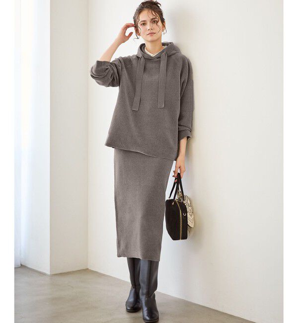 23区「【SLOW/一部店舗限定】ベロア風ニット スカート」|スカート|