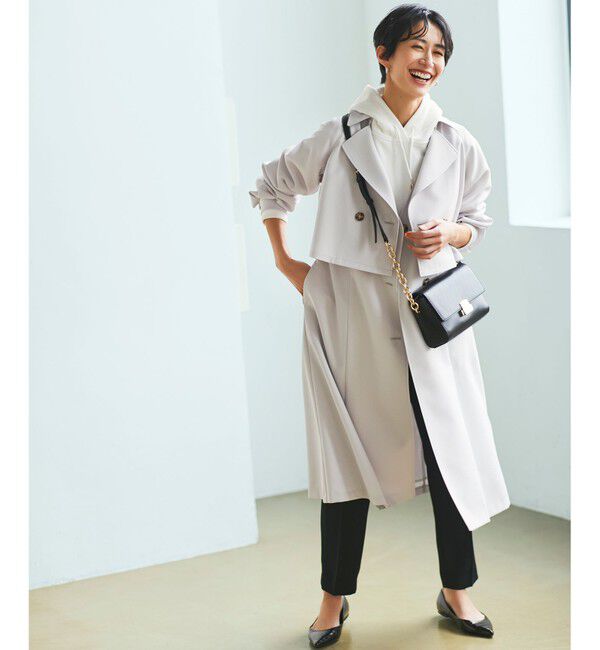 ANY SIS「【洗える】3WAYジレセット トレンチ コート」|トレンチコート|ライトグレー