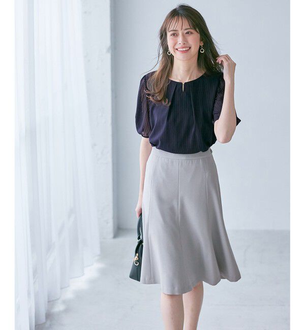 ANY SIS「【WEB・一部店舗限定】リネンライクポリエステル スカート」|スカート|