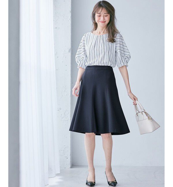 ANY SIS「【WEB・一部店舗限定】リネンライクポリエステル スカート」|スカート|