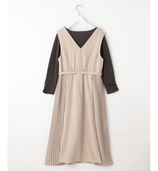 ANY SIS「【美人百花10月号掲載】カットソー&times;プリーツコンビ ジャンドレ」|スーツ|