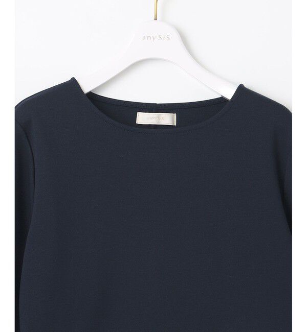 ANY SIS「【洗える】異素材コンビペプラム トップス」|Tシャツ・カットソー|