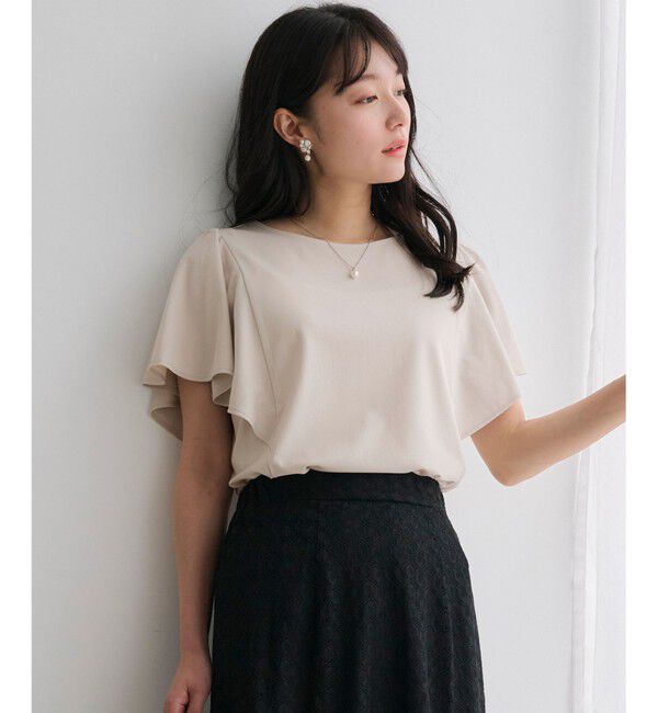 ANY SIS「【洗える】フリルスリーブ カットソー」|Tシャツ・カットソー|