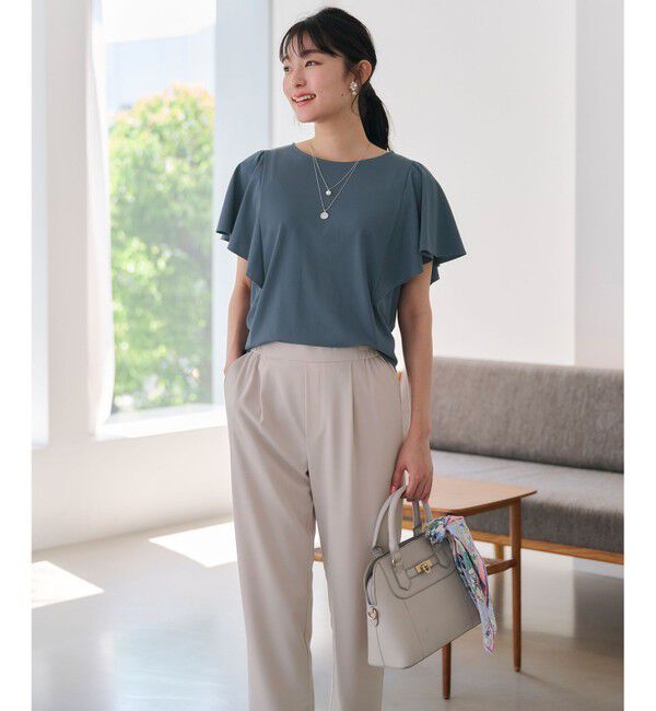 ANY SIS「【洗える】フリルスリーブ カットソー」|Tシャツ・カットソー|