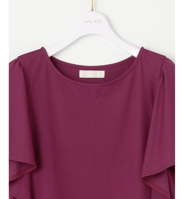 ANY SIS「【洗える】フリルスリーブ カットソー」|Tシャツ・カットソー|