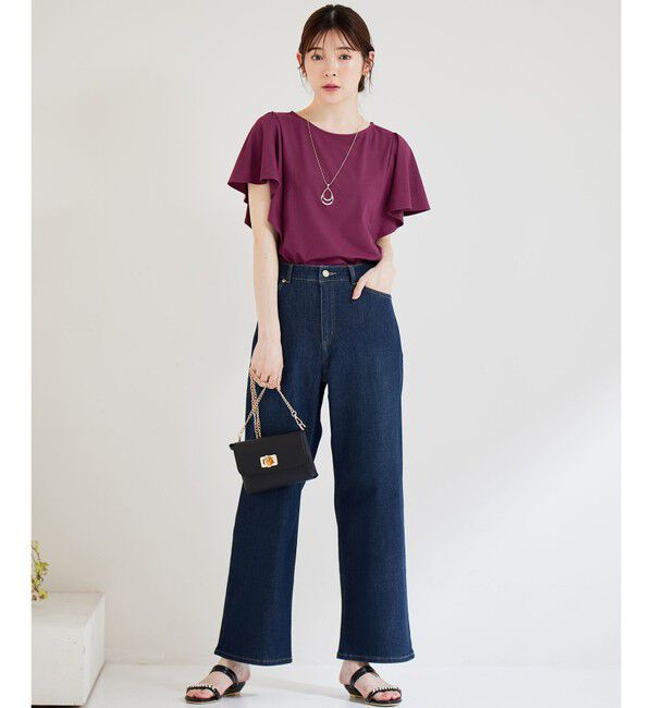 ANY SIS「【洗える】フリルスリーブ カットソー」|Tシャツ・カットソー|