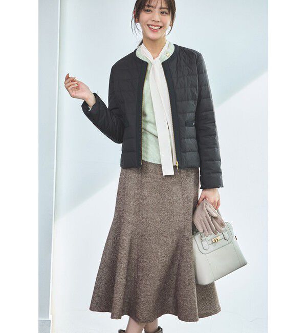 any SiS「【撥水・洗える】2WAYノーカラーダウン ジャケット」|ダウン|