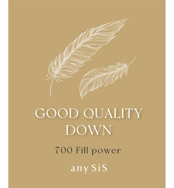 any SiS「【撥水・洗える】2WAYノーカラーダウン ジャケット」|ダウン|