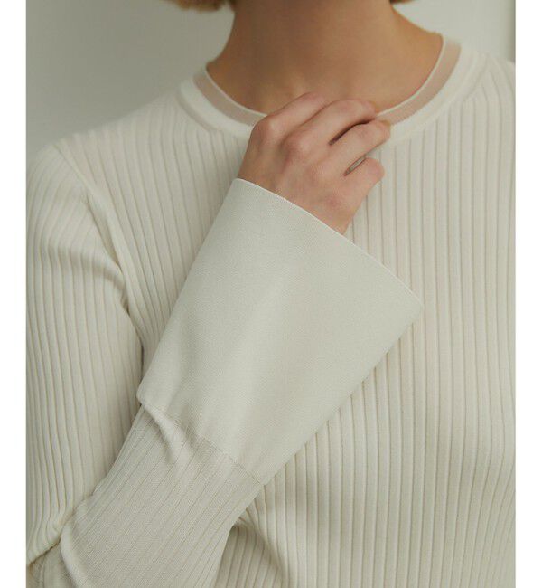 BEIGE,「HANNA / リブニットトップス」|ニット・セーター|