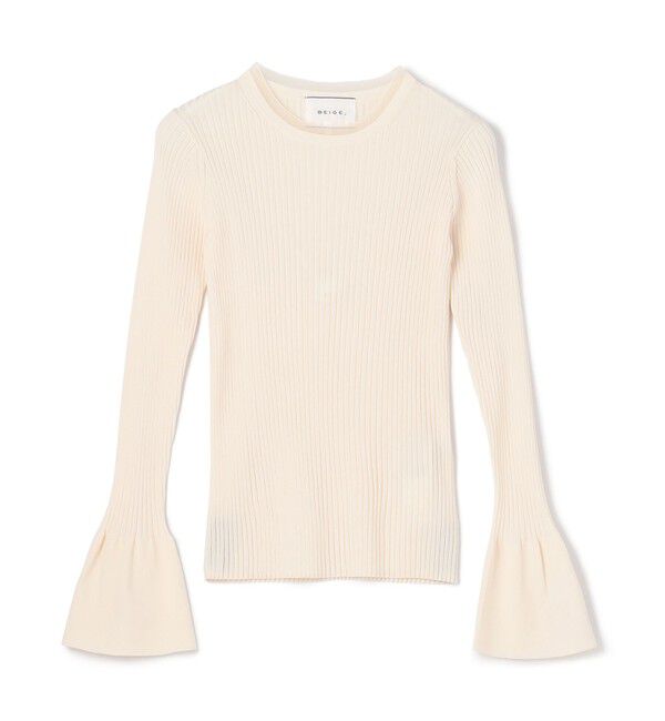 BEIGE,「HANNA / リブニットトップス」|ニット・セーター|