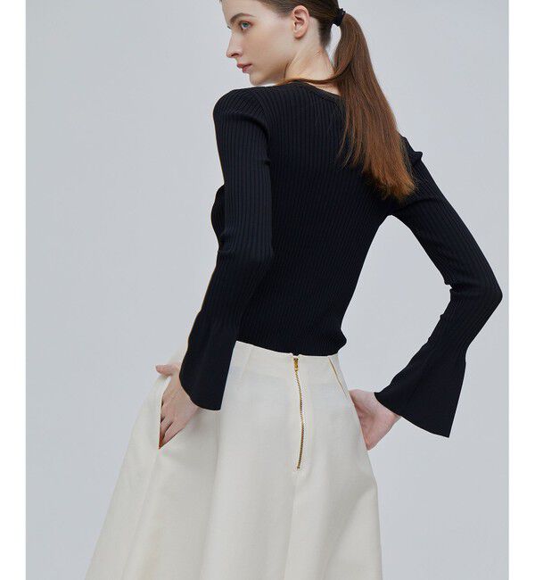 BEIGE,「HANNA / リブニットトップス」|ニット・セーター|