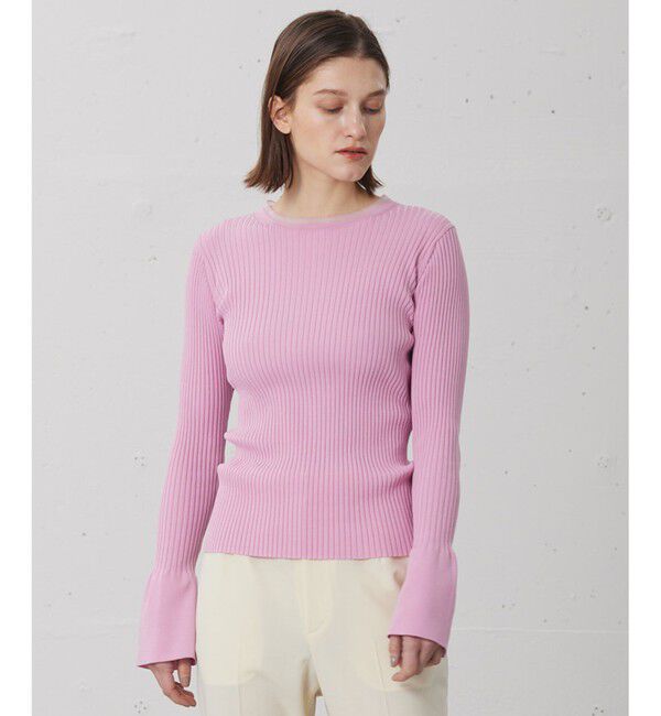BEIGE,「HANNA / リブニットトップス」|ニット・セーター|Pink