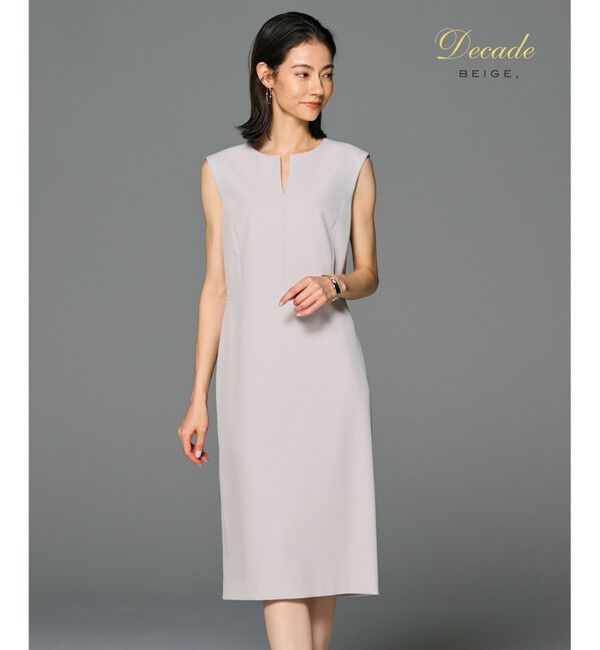 BEIGE,「【セットアップ対応】LUIZA / Iラインワンピース」|ワンピース|L.Grey