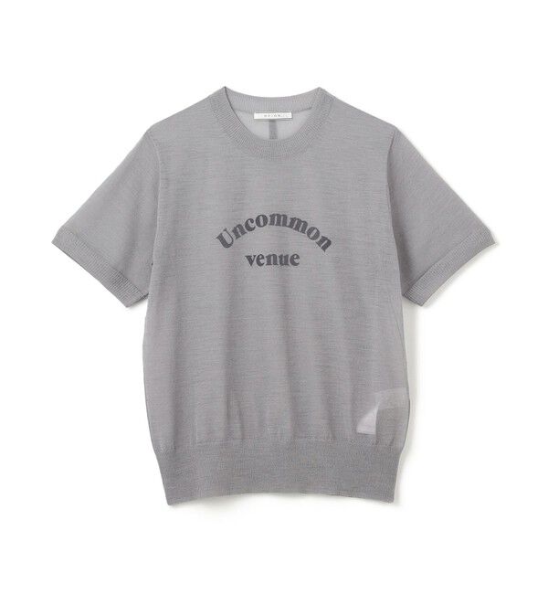 BEIGE,「【洗える・GLOW 10月号掲載】CADDO / シアーウールメッセージロゴＴニット」|ニット・セーター|