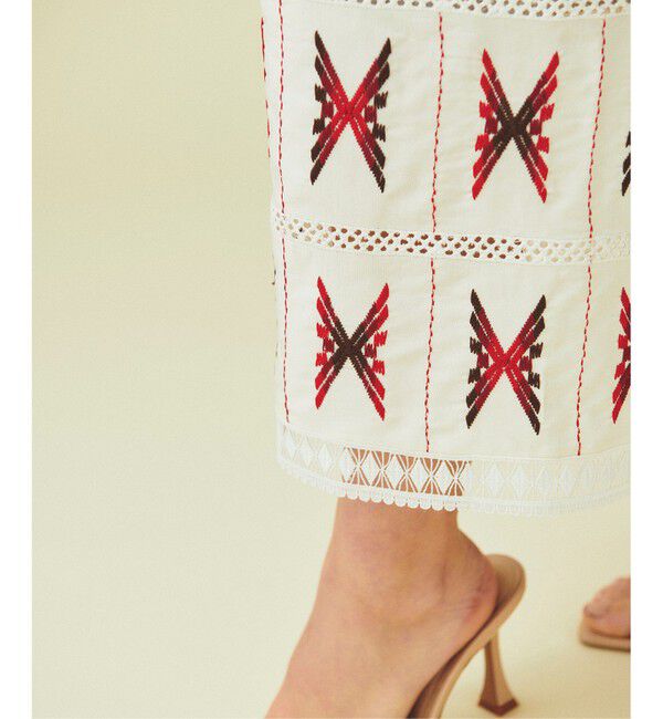 GRACE CONTINENTAL「キカ刺繍ロングスカート」|スカート|