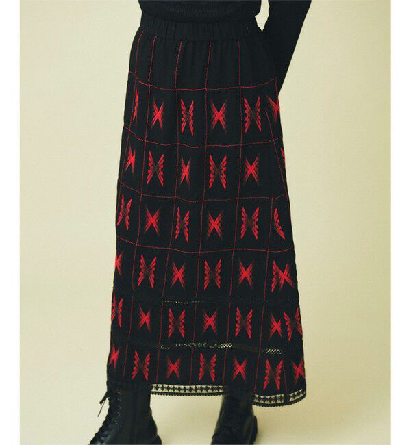 GRACE CONTINENTAL「キカ刺繍ロングスカート」|スカート|