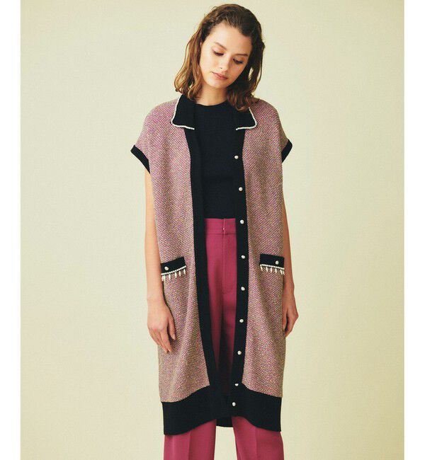 GRACE CONTINENTAL「ツイード2wayカーディガン」|カーディガン|