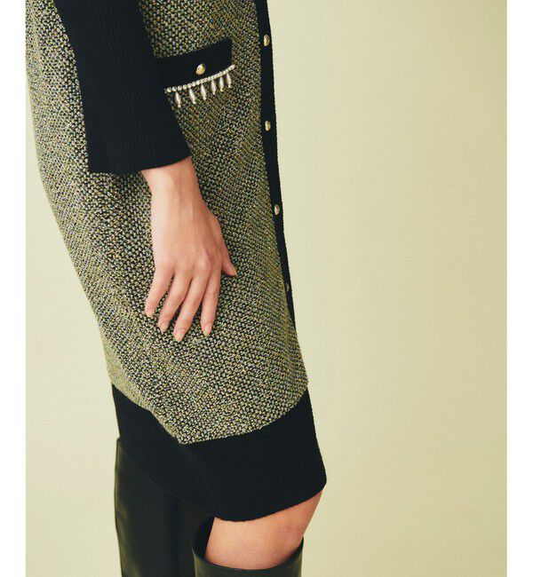 GRACE CONTINENTAL「ツイード2wayカーディガン」|カーディガン|