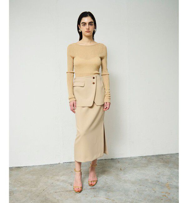 Grace Class「ラメシアーリブニットトップ」|ニット・セーター|