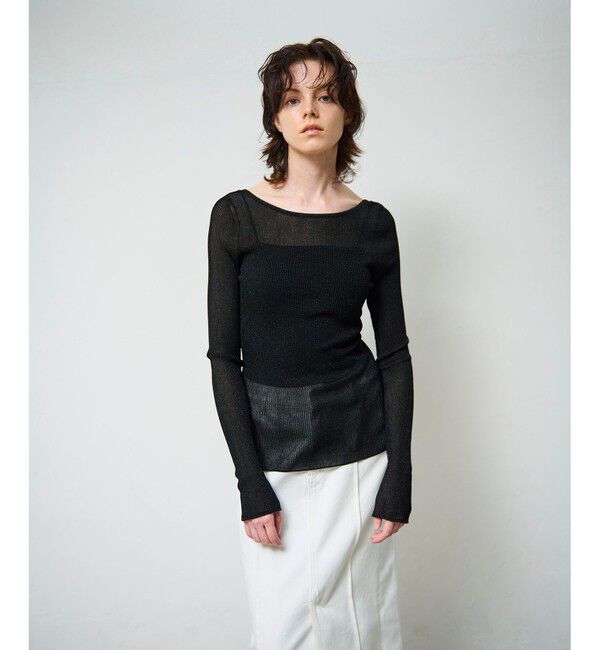 Grace Class「ラメシアーリブニットトップ」|ニット・セーター|