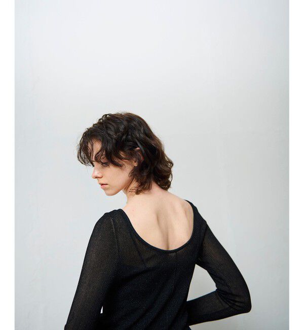 Grace Class「ラメシアーリブニットトップ」|ニット・セーター|