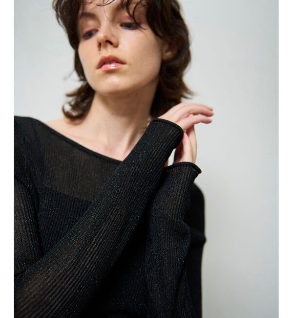 Grace Class「ラメシアーリブニットトップ」|ニット・セーター|