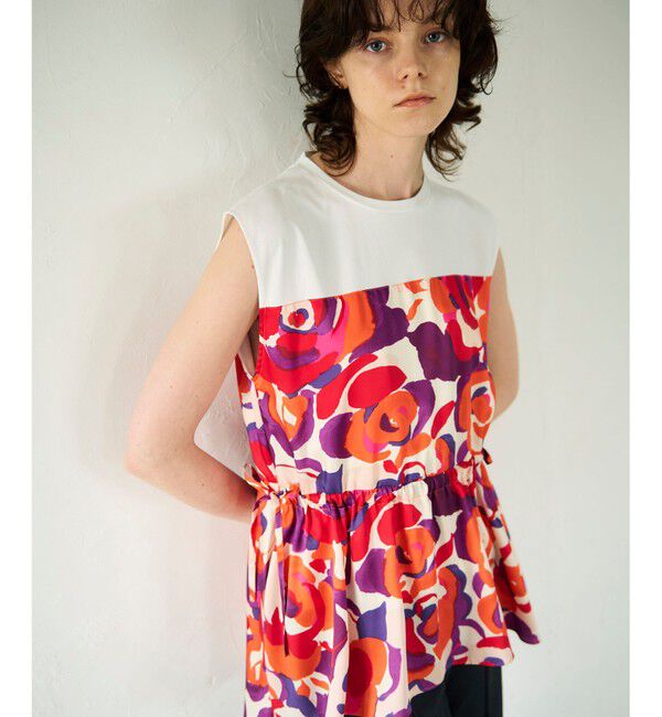 GRACE CONTINENTAL「ペイントカラープリントトップ」|Tシャツ・カットソー|