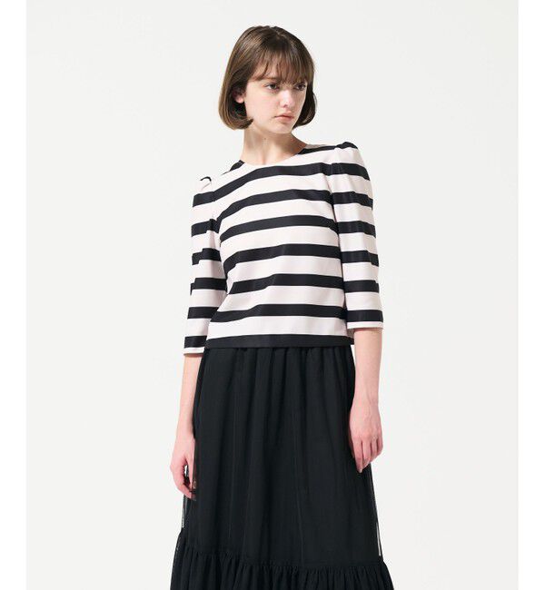 GRACE CONTINENTAL「ボーダープリントトップ」|Tシャツ・カットソー|