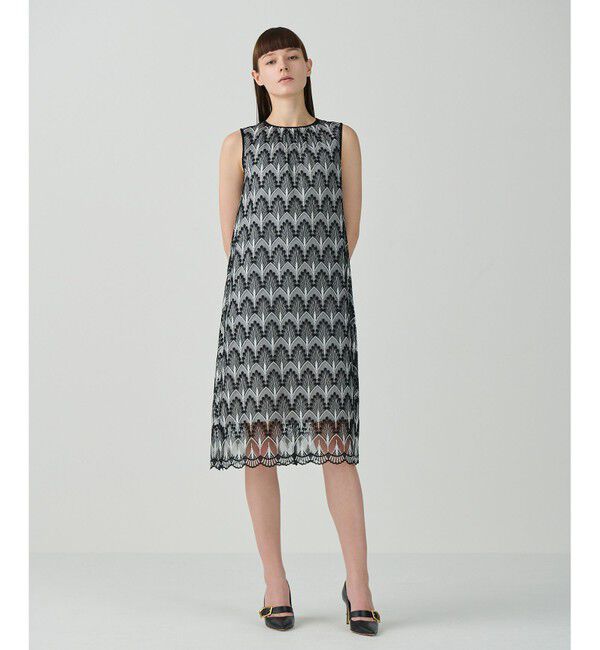 Grace Class「シャイニーリーフembドレス」|ワンピース|ブラック