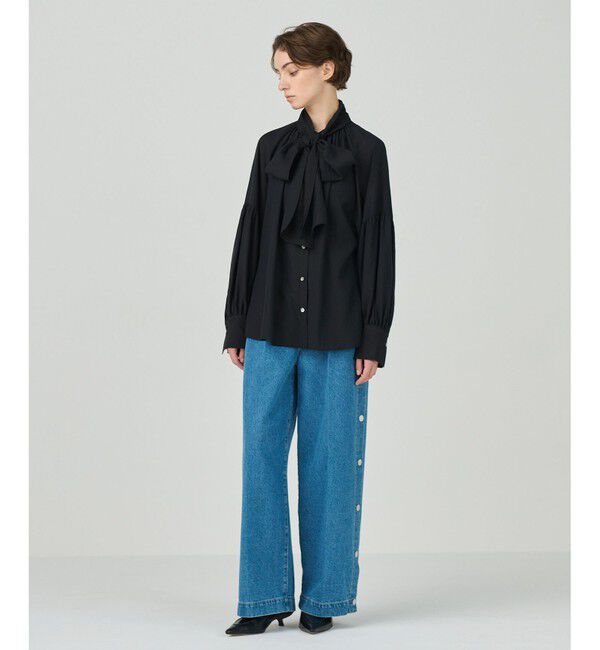 Diagram「タイ付ギャザーシャツ」|シャツ・ブラウス|ブラック