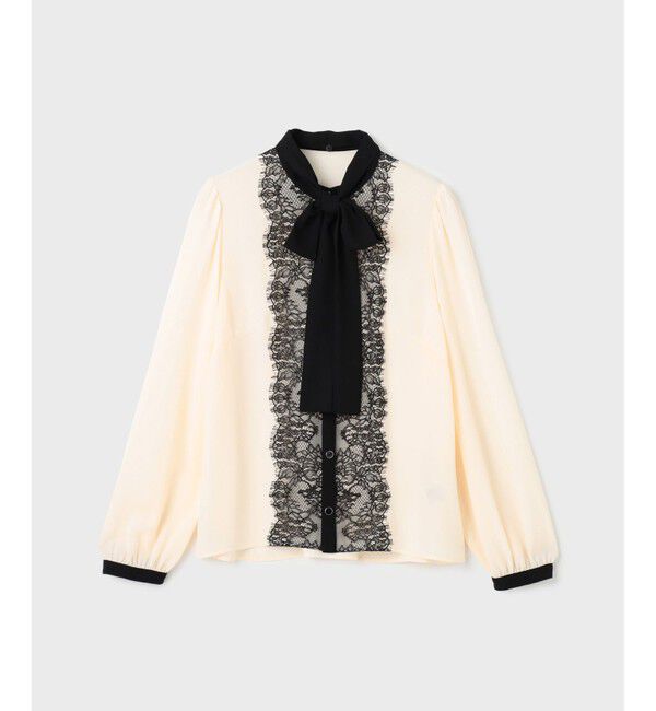 GRACE CONTINENTAL「レース付ブラウス」|シャツ・ブラウス|