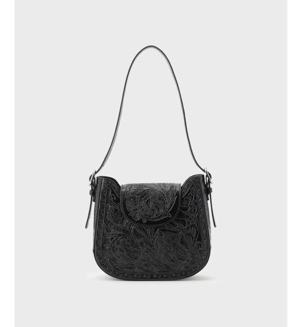 Carving Tribes「Flap CurvyBag」|ハンドバッグ|ブラック