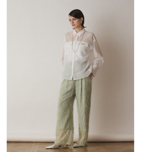 Diagram「メッシュオーバーシャツ」|シャツ・ブラウス|ホワイト