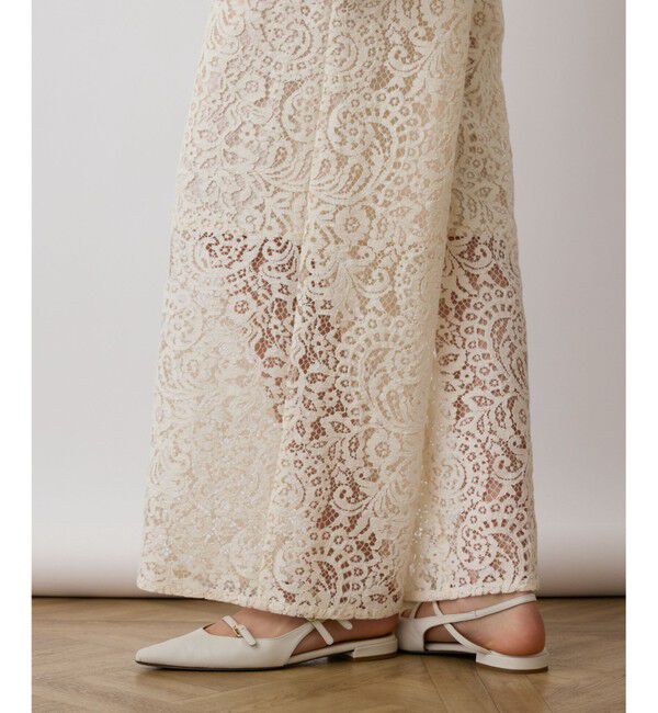 GRACE CONTINENTAL「コードレースジャンプスーツ」|オールインワン|