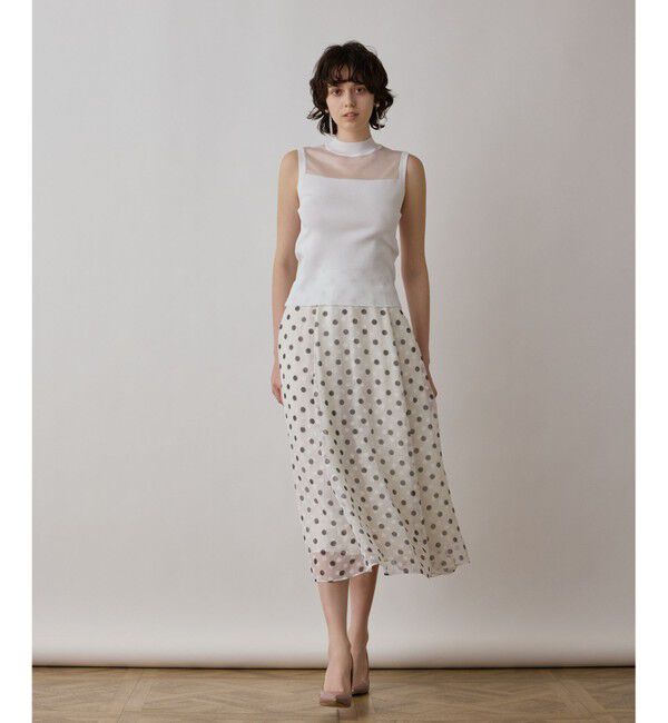 GRACE CONTINENTAL「シアーグロスニットトップ」|その他|ホワイト