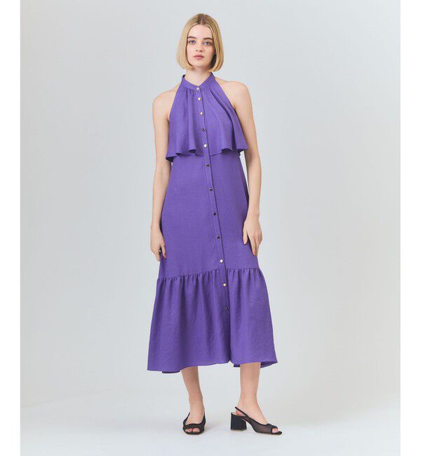 Grace Class「リネンライクホルタードレス」|ワンピース|パープル