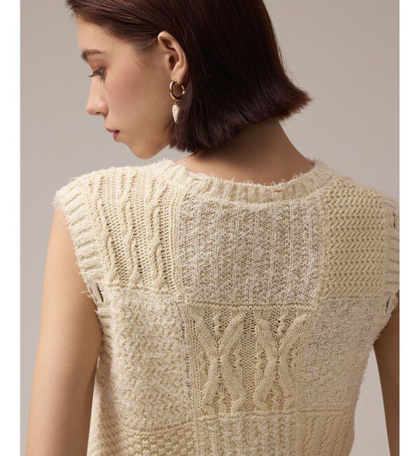 GRACE CONTINENTAL「パッチワークニットトップ」|その他|キナリ