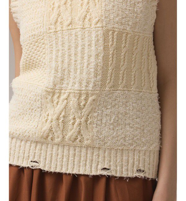 GRACE CONTINENTAL「パッチワークニットトップ」|その他|