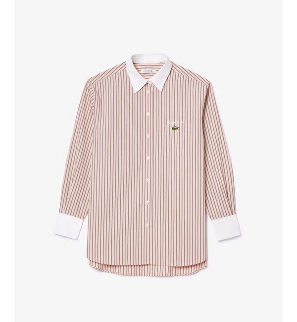 LACOSTE「ストライプクレリックシャツ」|シャツ・ブラウス|