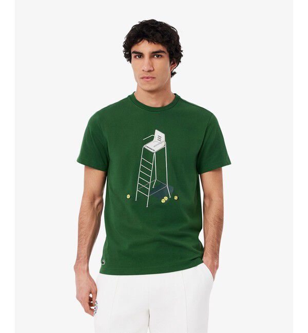 LACOSTE「レフェリーチェアウルトラドライTシャツ」|Tシャツ・カットソー|グリーン